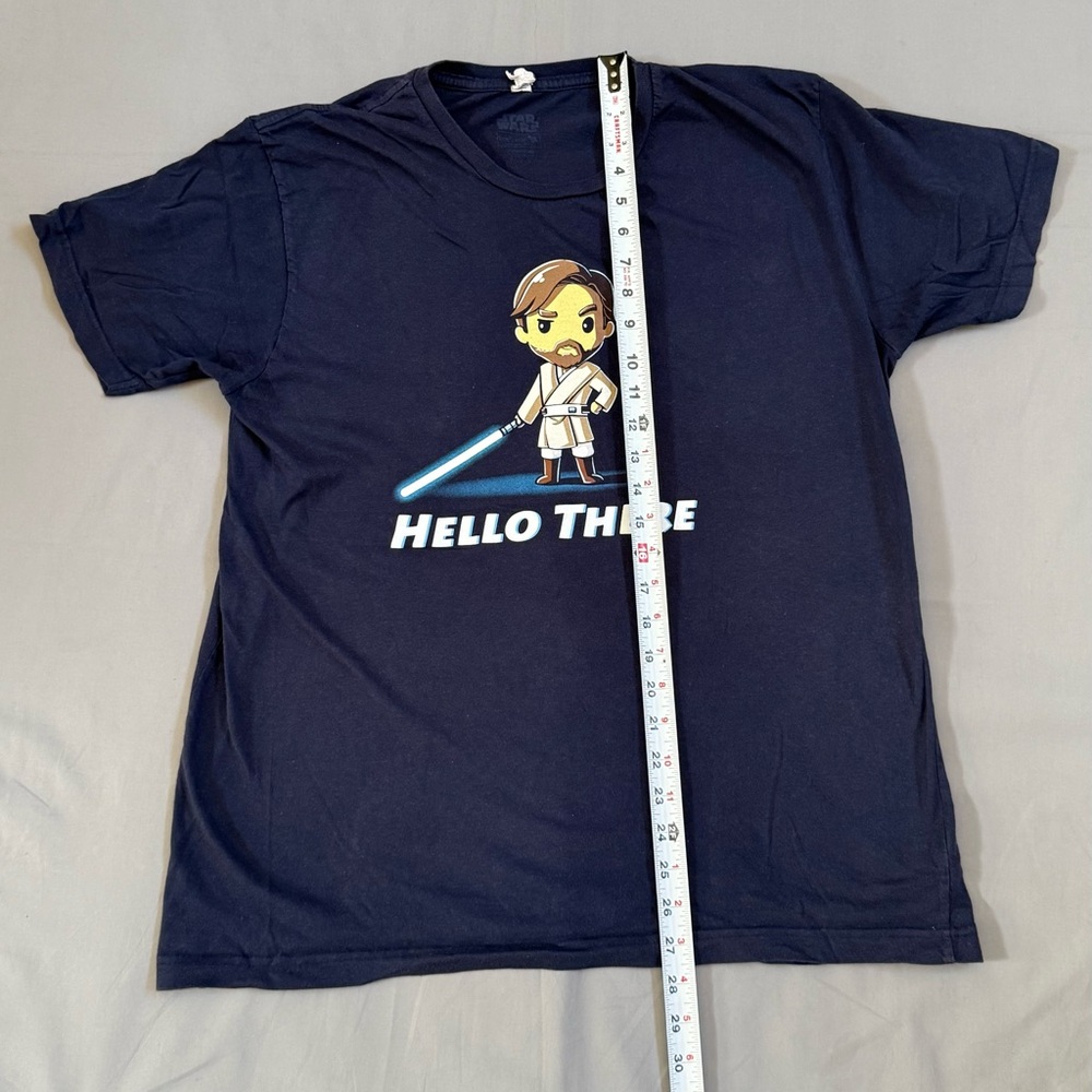 Men’s TeeTurtle Obi-Wan Kenobi Graphic Navy Blue T-Shirt Size Large - Picture 2 of 3